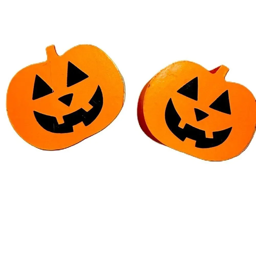 Jack O' Lantern Pumpkin Halloween Wooden Decor Farmhouse Fall Tray Shelf Sitter